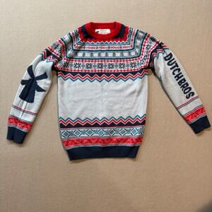 Dutch Bros Coffee Holiday Nordic Fair Isle Knit Ugly Christmas Sweater Unisex ML